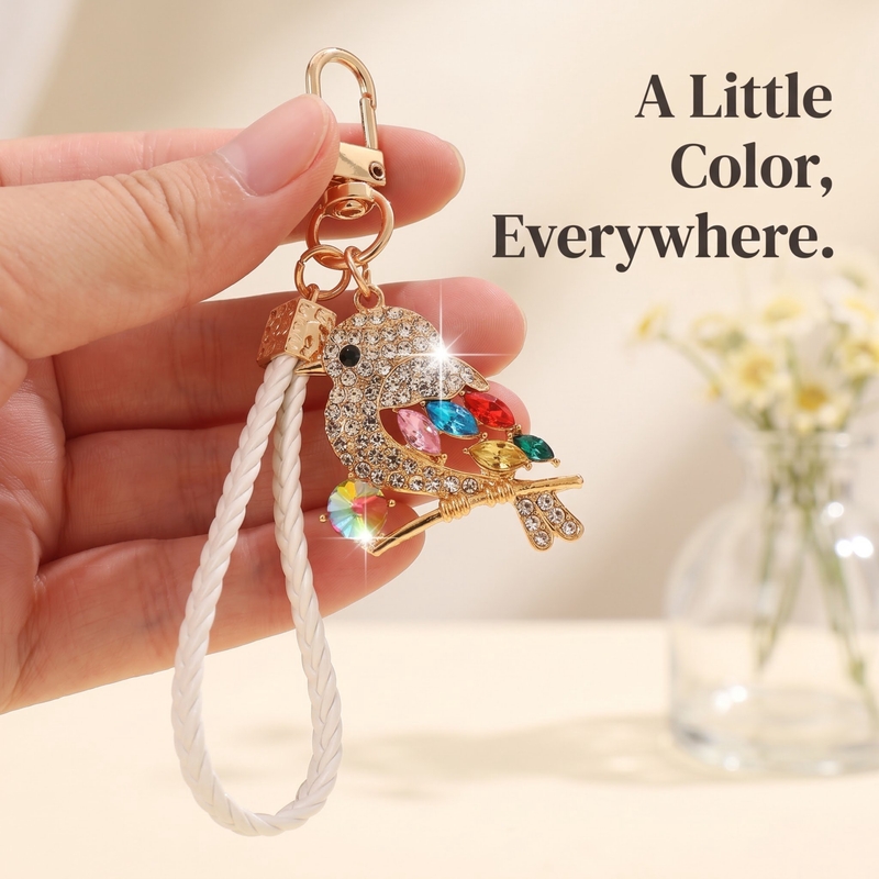 Luxury Bags Cute - Nuevo Llavero de Lujo con Pájaro
